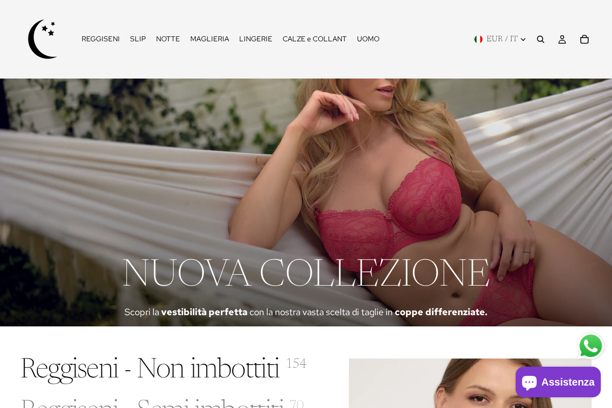 Lullabylingerie homepage screenshot