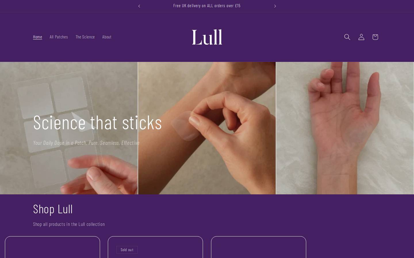 lullpatches.com homepage screenshot