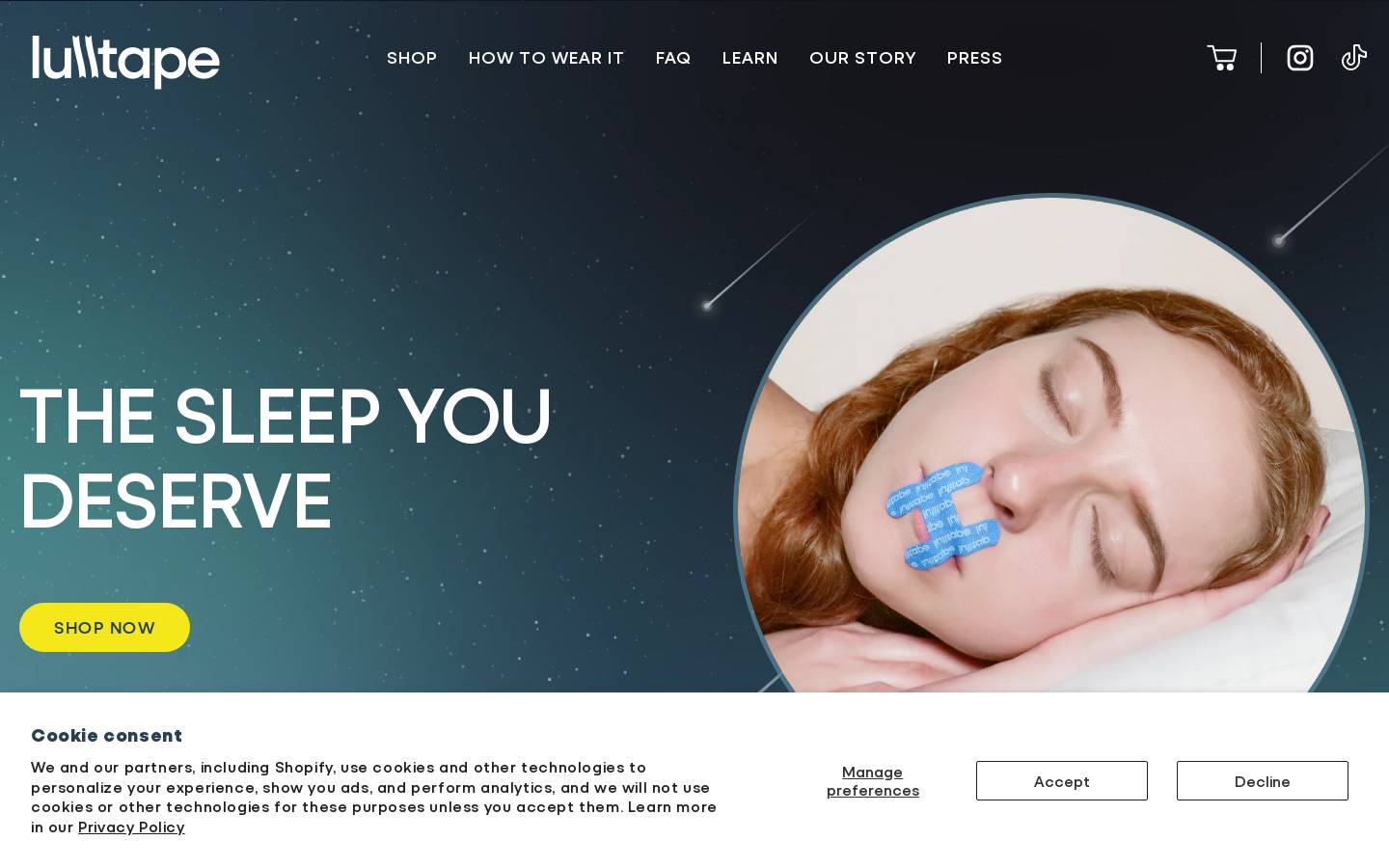 Lulltape homepage screenshot