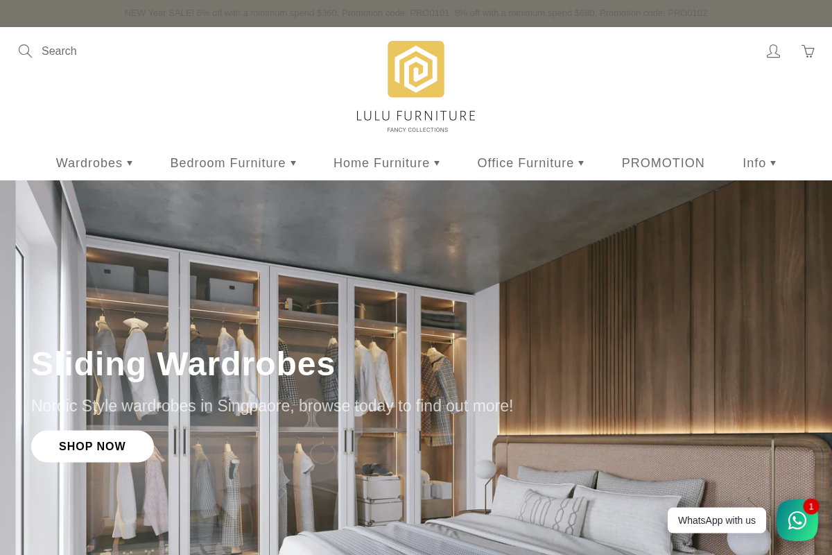 lulufurniture.sg homepage screenshot