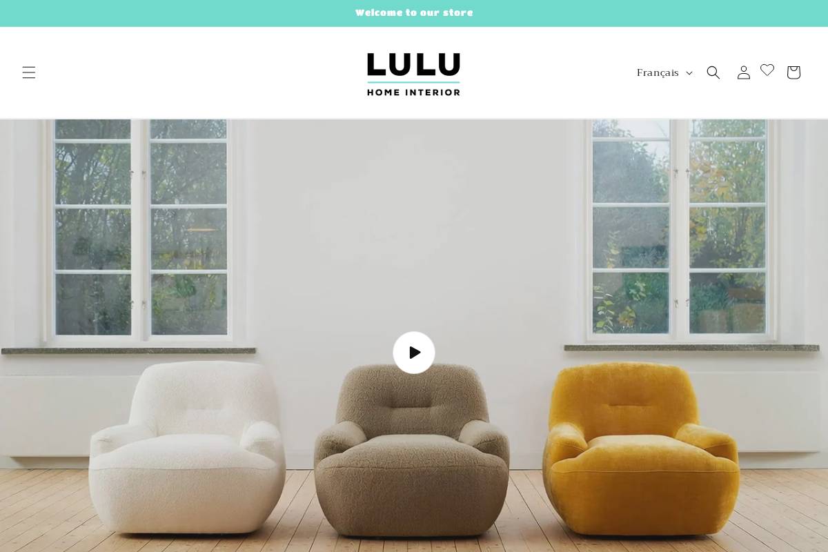 luluhomeinterior.be homepage screenshot
