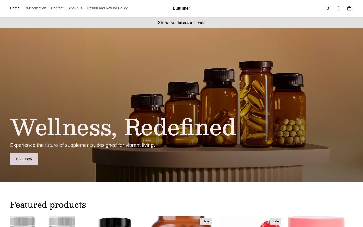 lululiner.com homepage screenshot