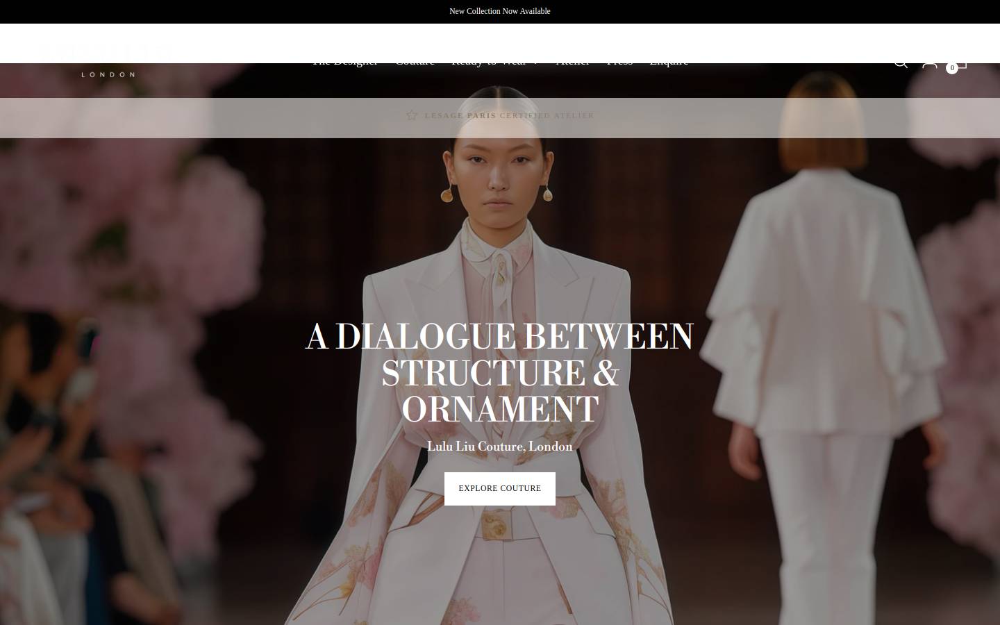 lululiu-london.com homepage screenshot