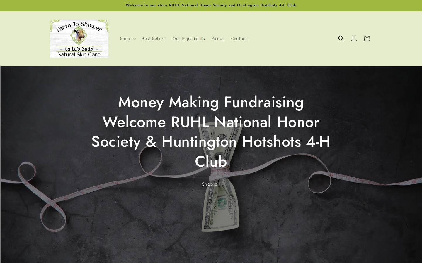 lulussudsfundraising.com homepage screenshot