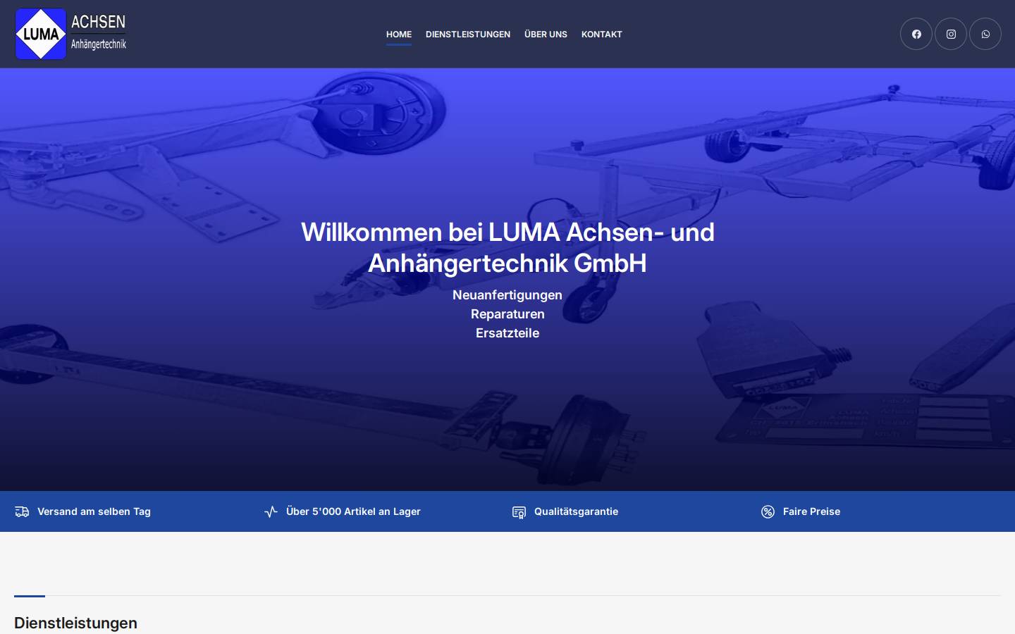 luma-achsen.ch homepage screenshot