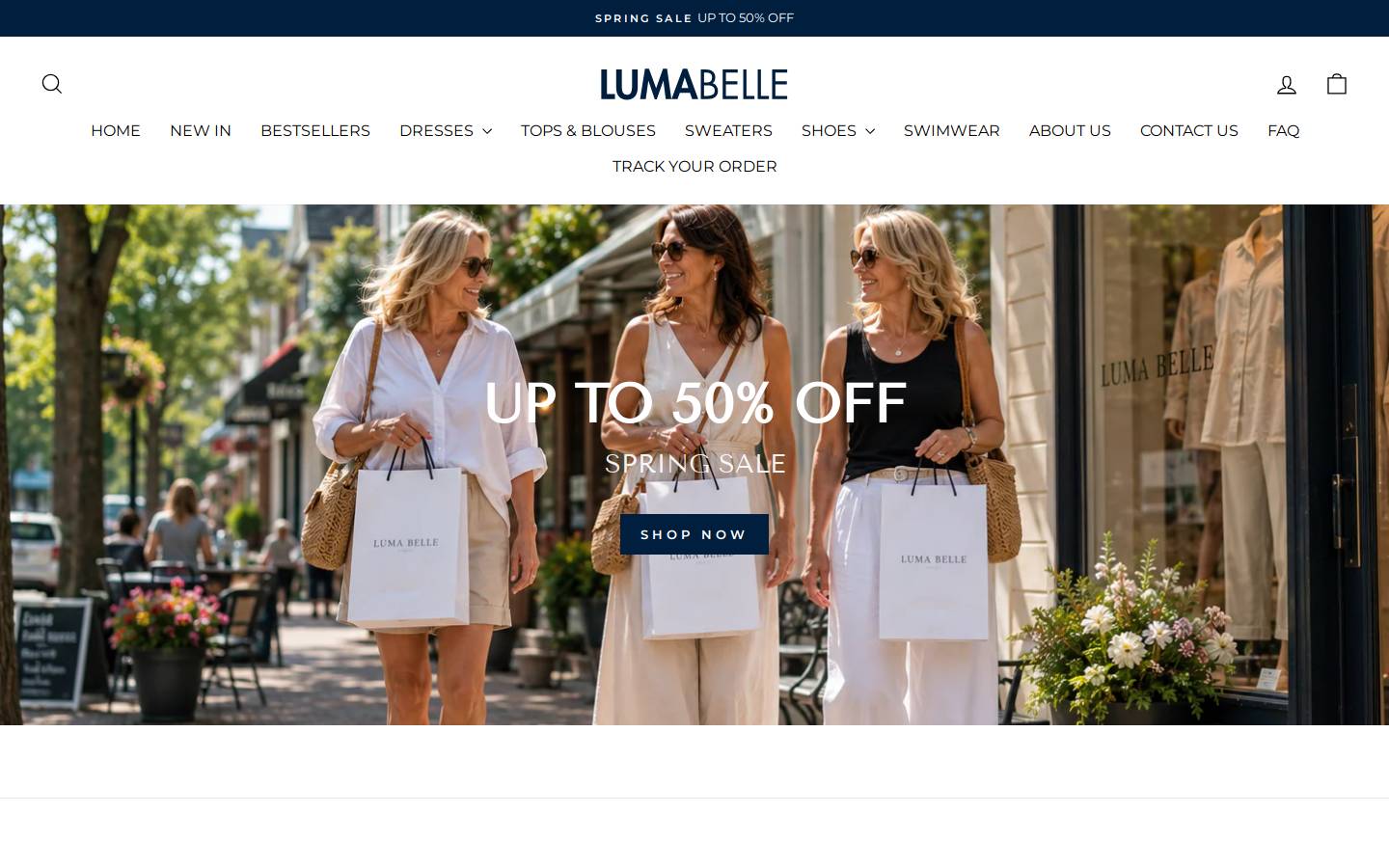 luma-belle.com homepage screenshot