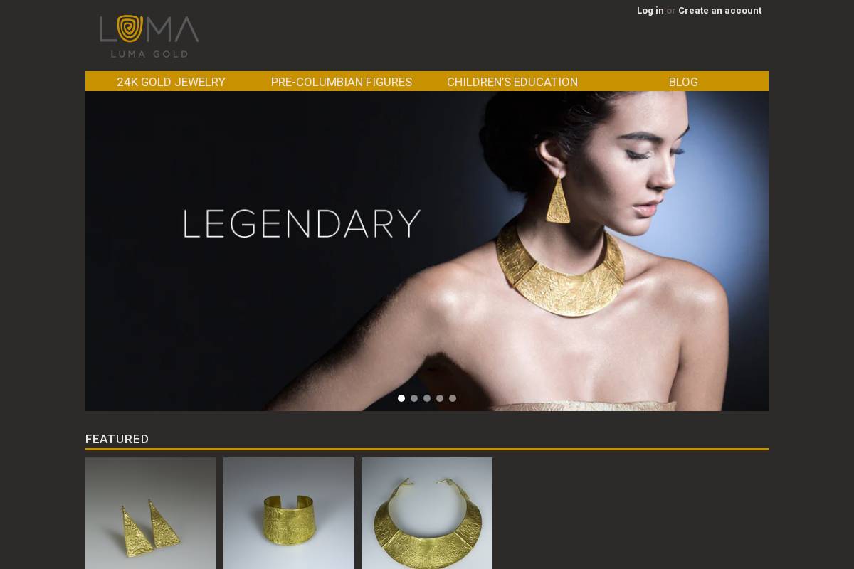luma-gold.com homepage screenshot