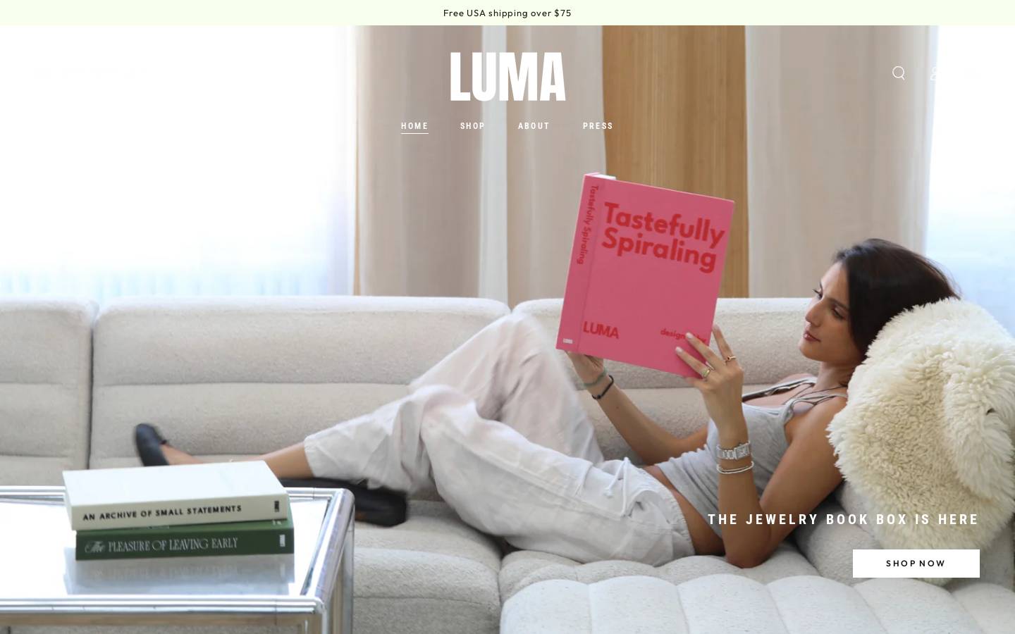 lumaflame.com homepage screenshot