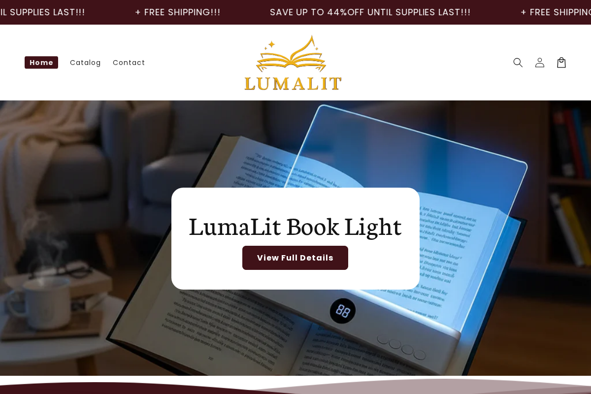 Lumalit homepage screenshot