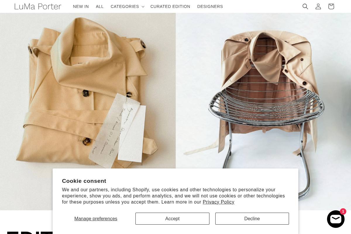 Lumaporter homepage screenshot