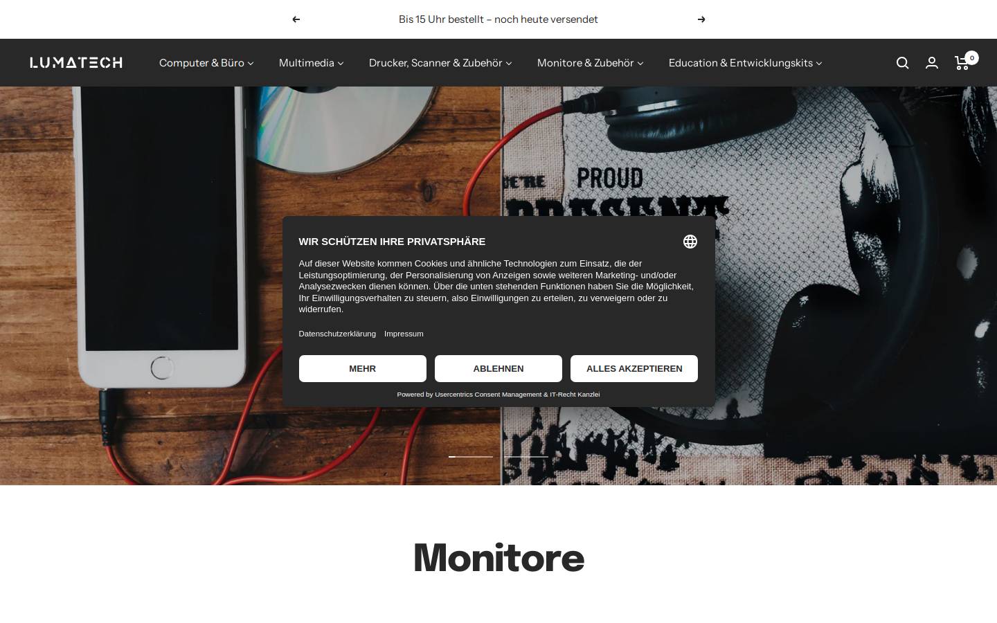 LumaTech homepage screenshot