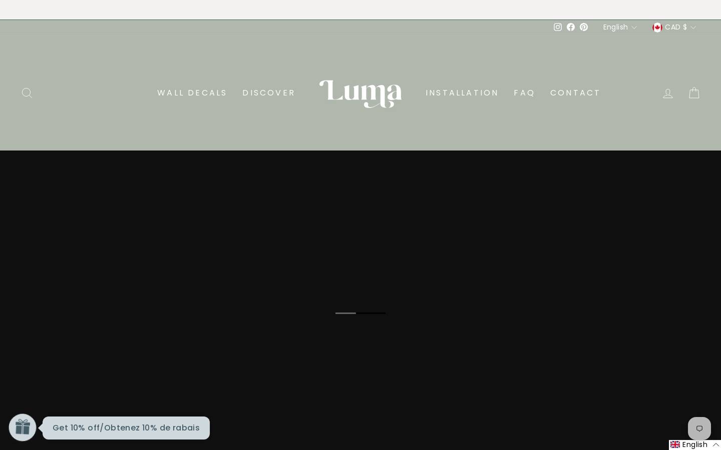 lumawallsdecor.com homepage screenshot