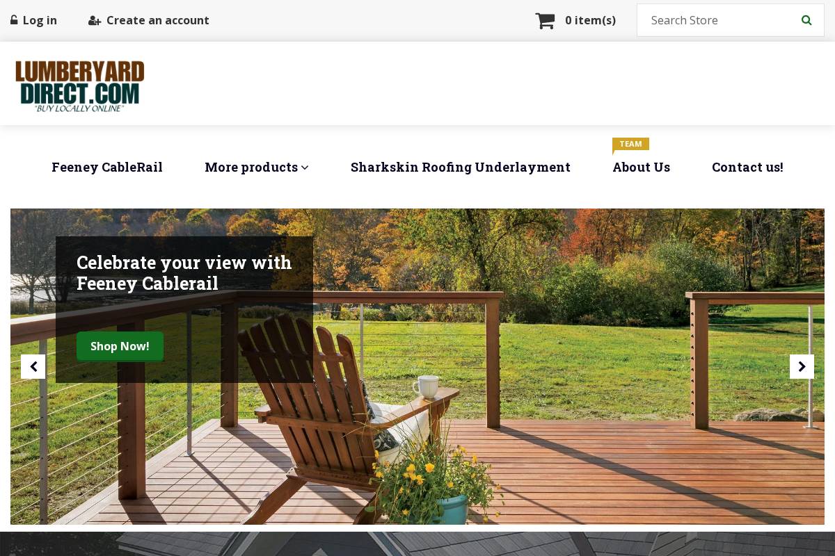 lumberyarddirect.com homepage screenshot