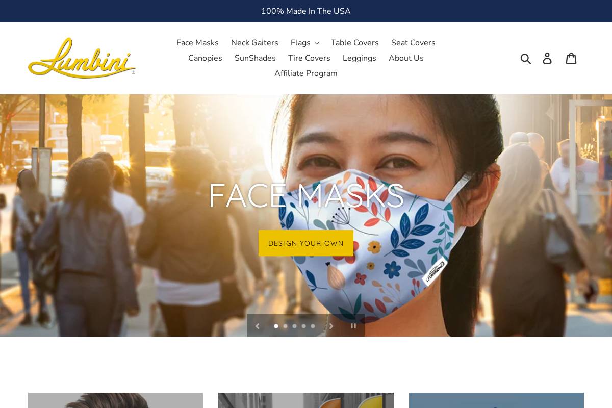 lumbinigraphics.com homepage screenshot