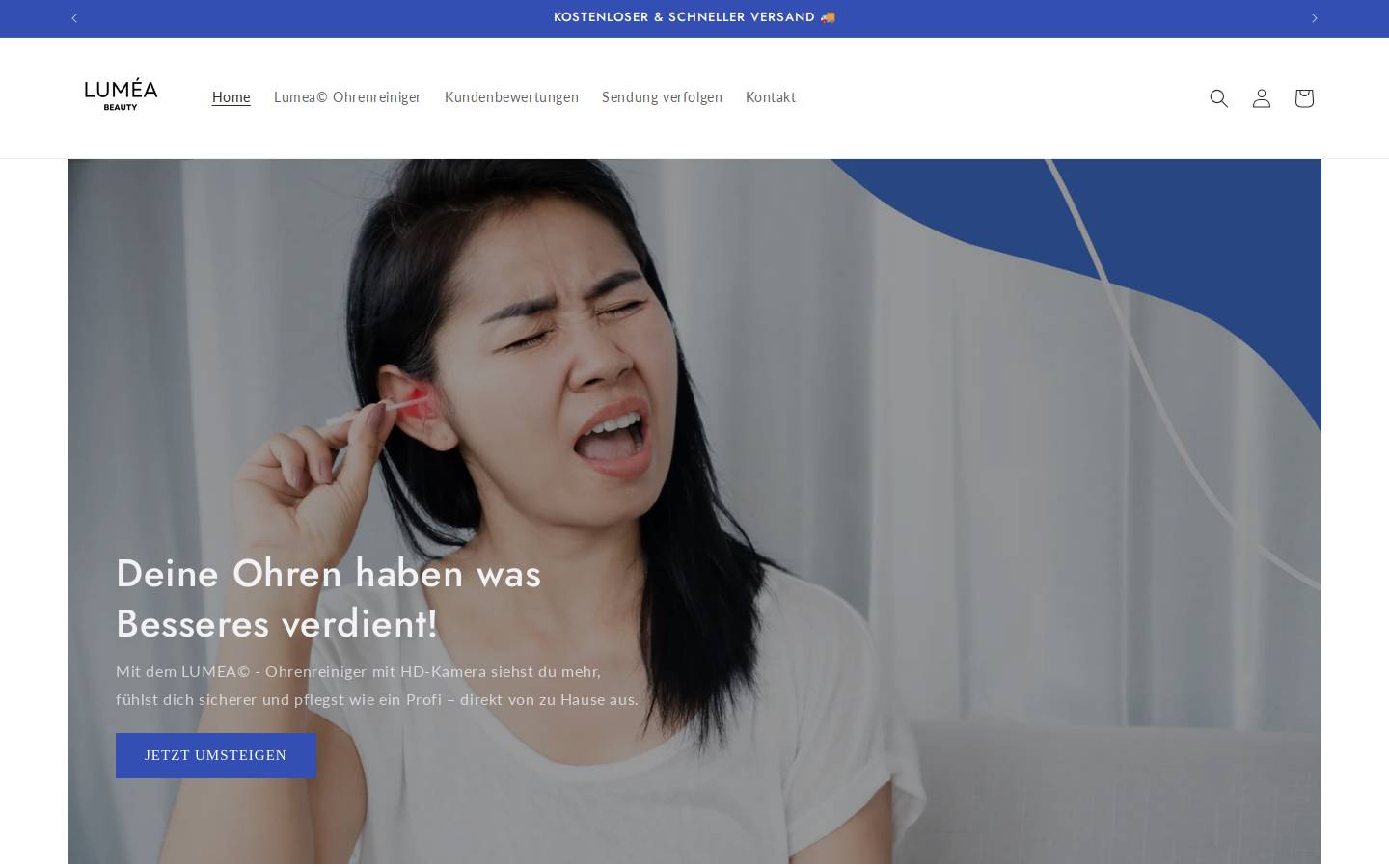 lumeashop.de homepage screenshot