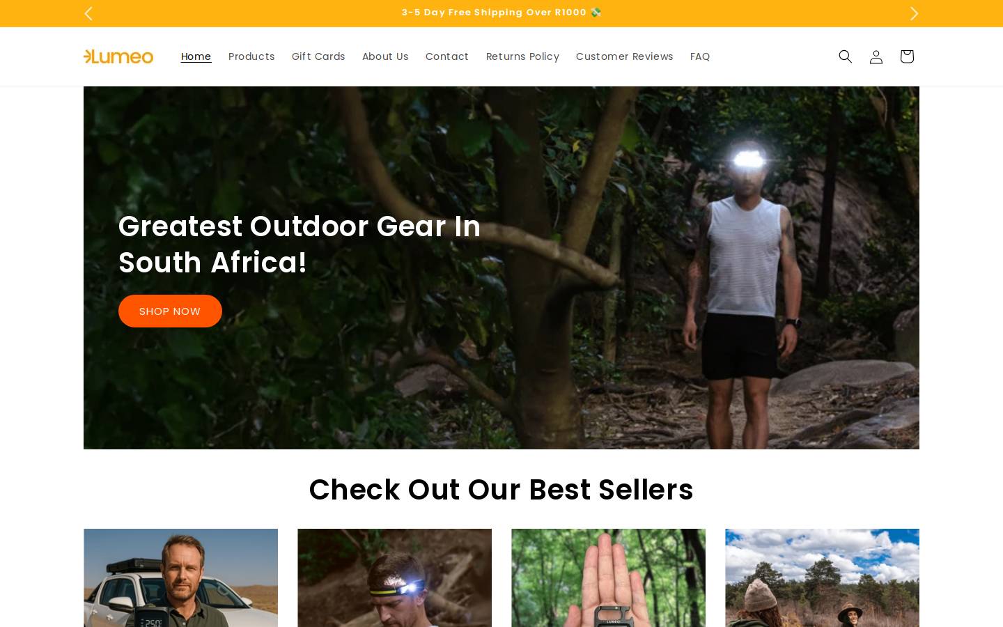 lumeo.co.za homepage screenshot