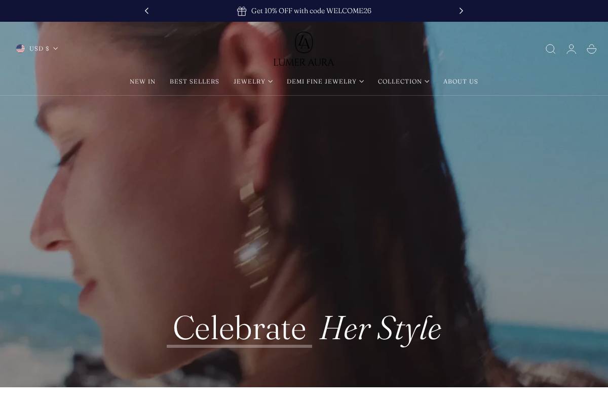 Lumer Aura homepage screenshot