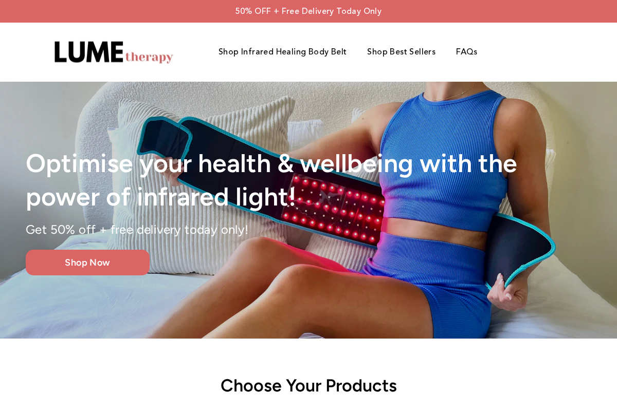 lumetherapy.com.au homepage screenshot