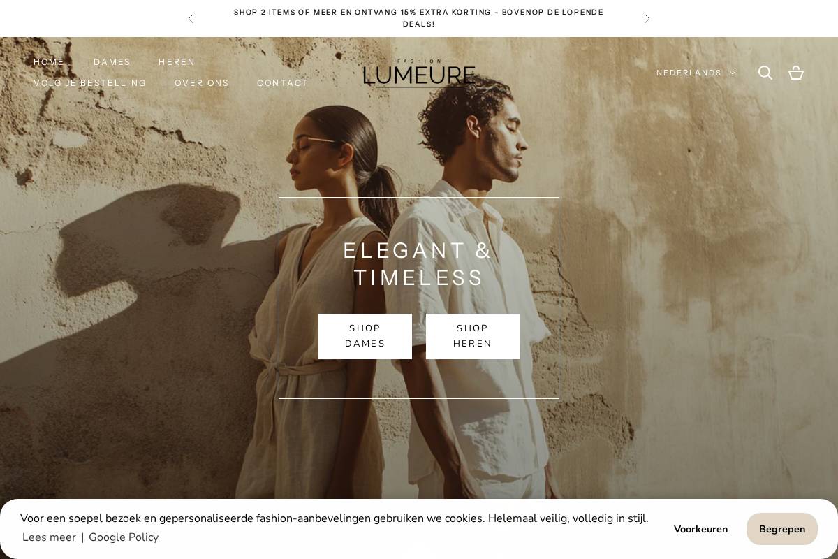 Lumeure homepage screenshot
