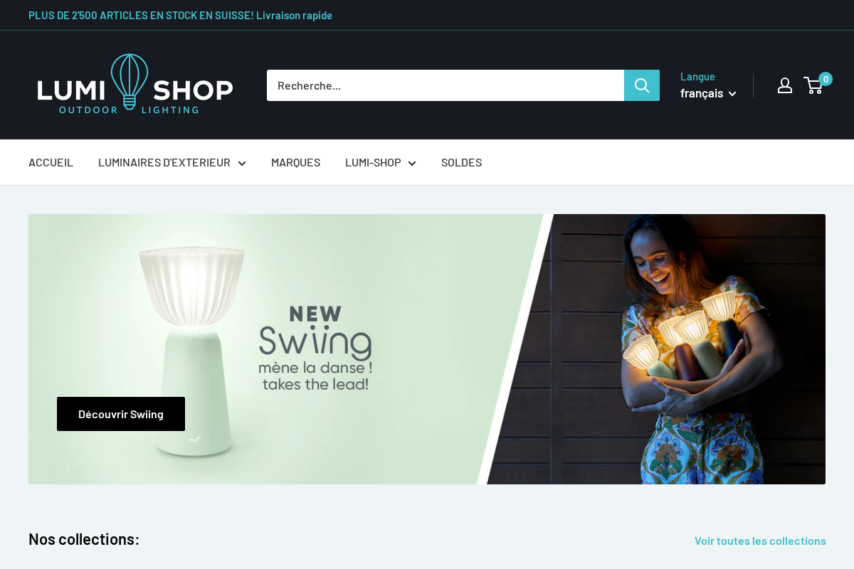 Lumi-shop homepage screenshot