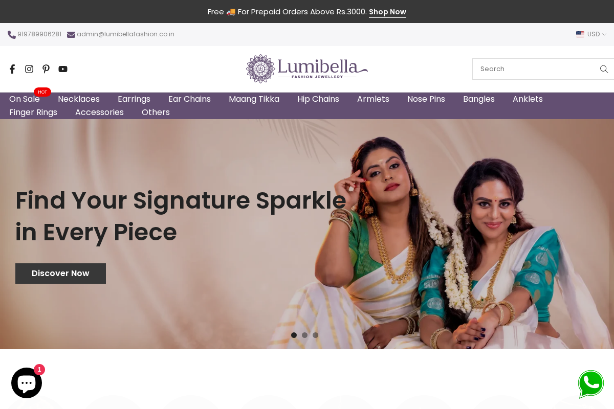 lumibellafashion.co.in homepage screenshot
