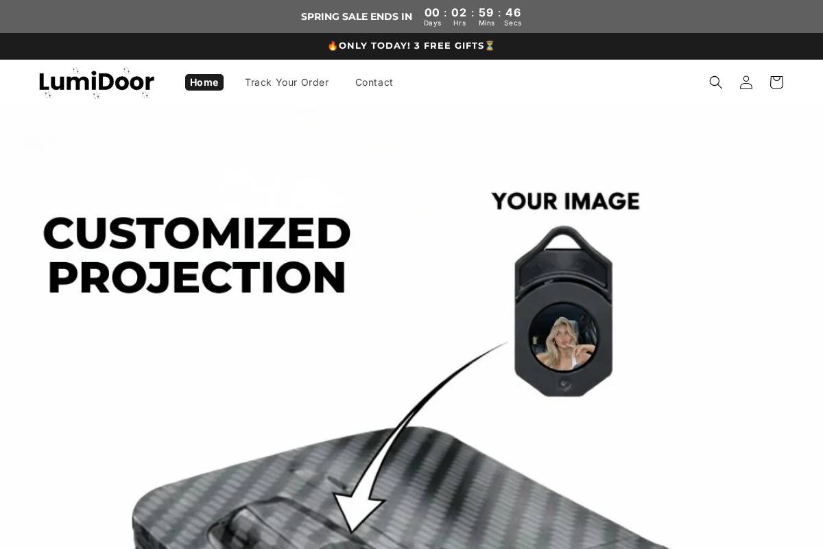 LumiDoor homepage screenshot
