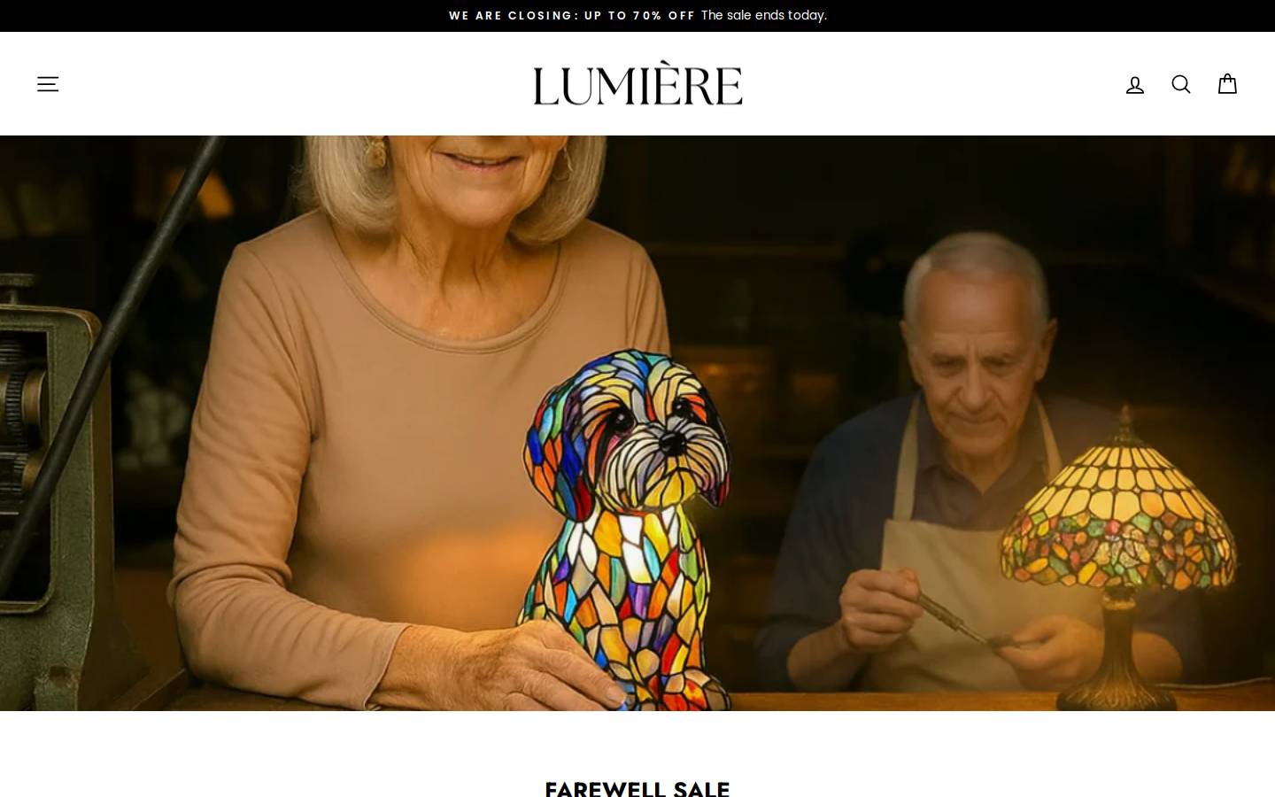 Lumiere Ateliers homepage screenshot
