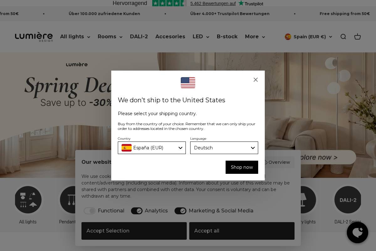 lumiere-design.eu homepage screenshot