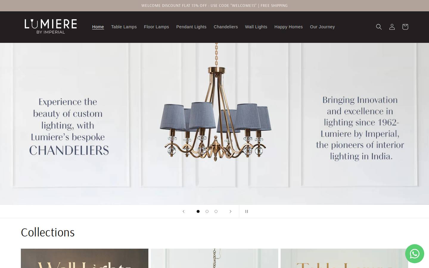 lumierebyimperial.com homepage screenshot