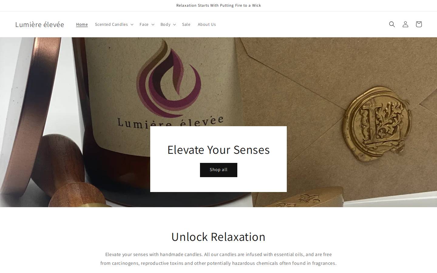 lumiereelevee.com homepage screenshot