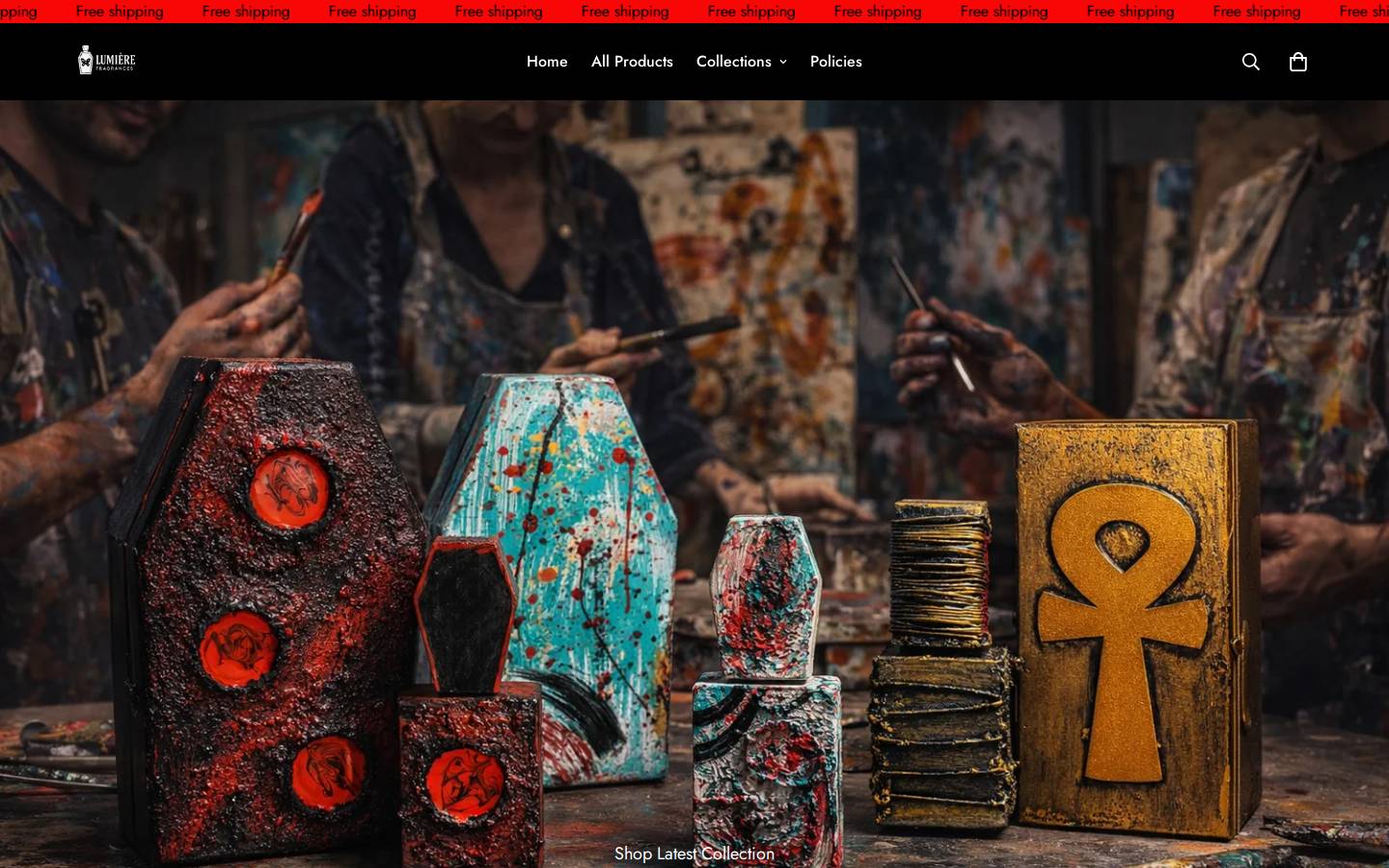 lumierefragrances.com homepage screenshot
