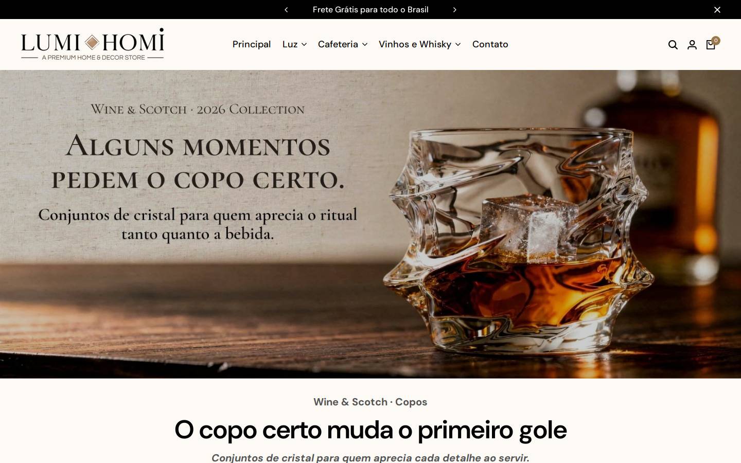 lumihomi.com.br homepage screenshot