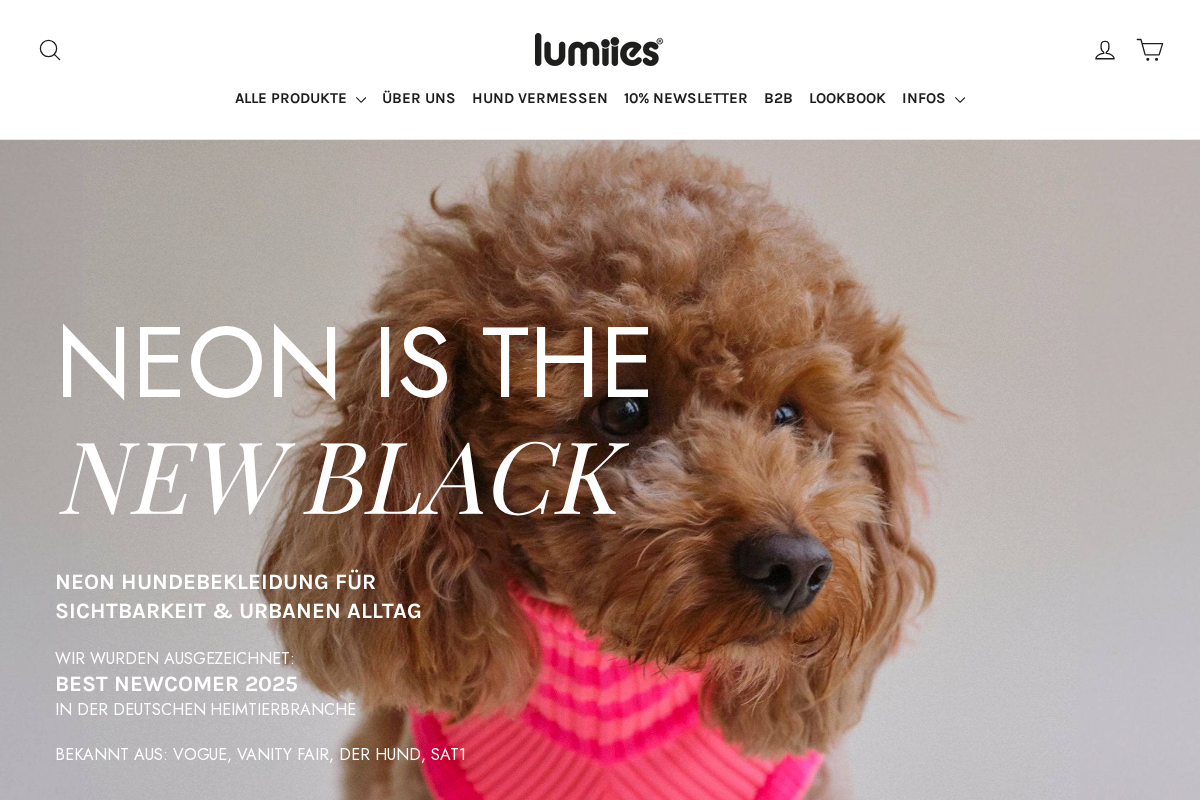 lumiies - high visibility homepage screenshot