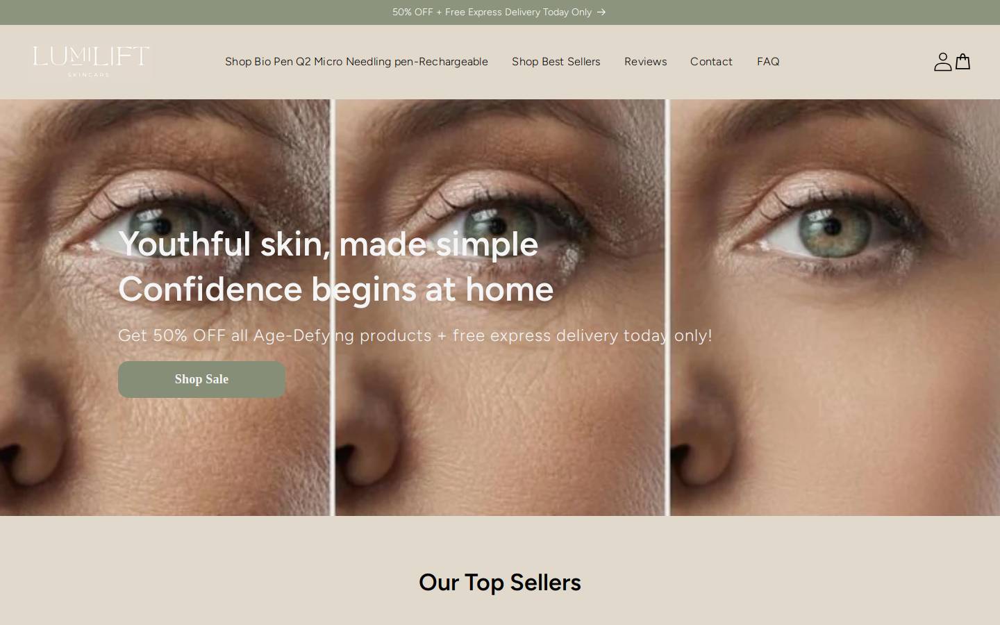lumilift.com.au homepage screenshot