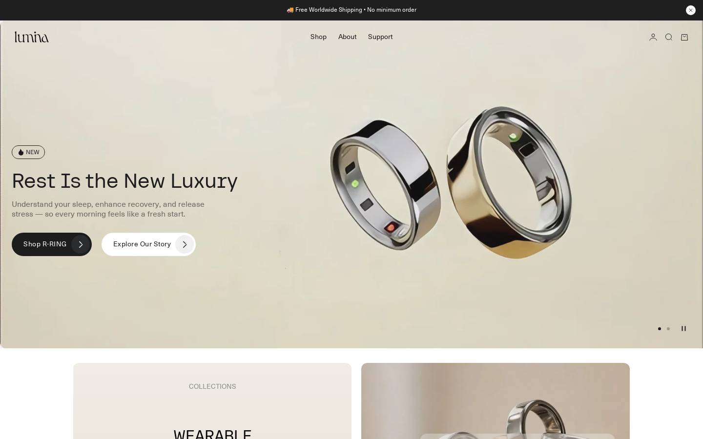 lumina-tech.io homepage screenshot