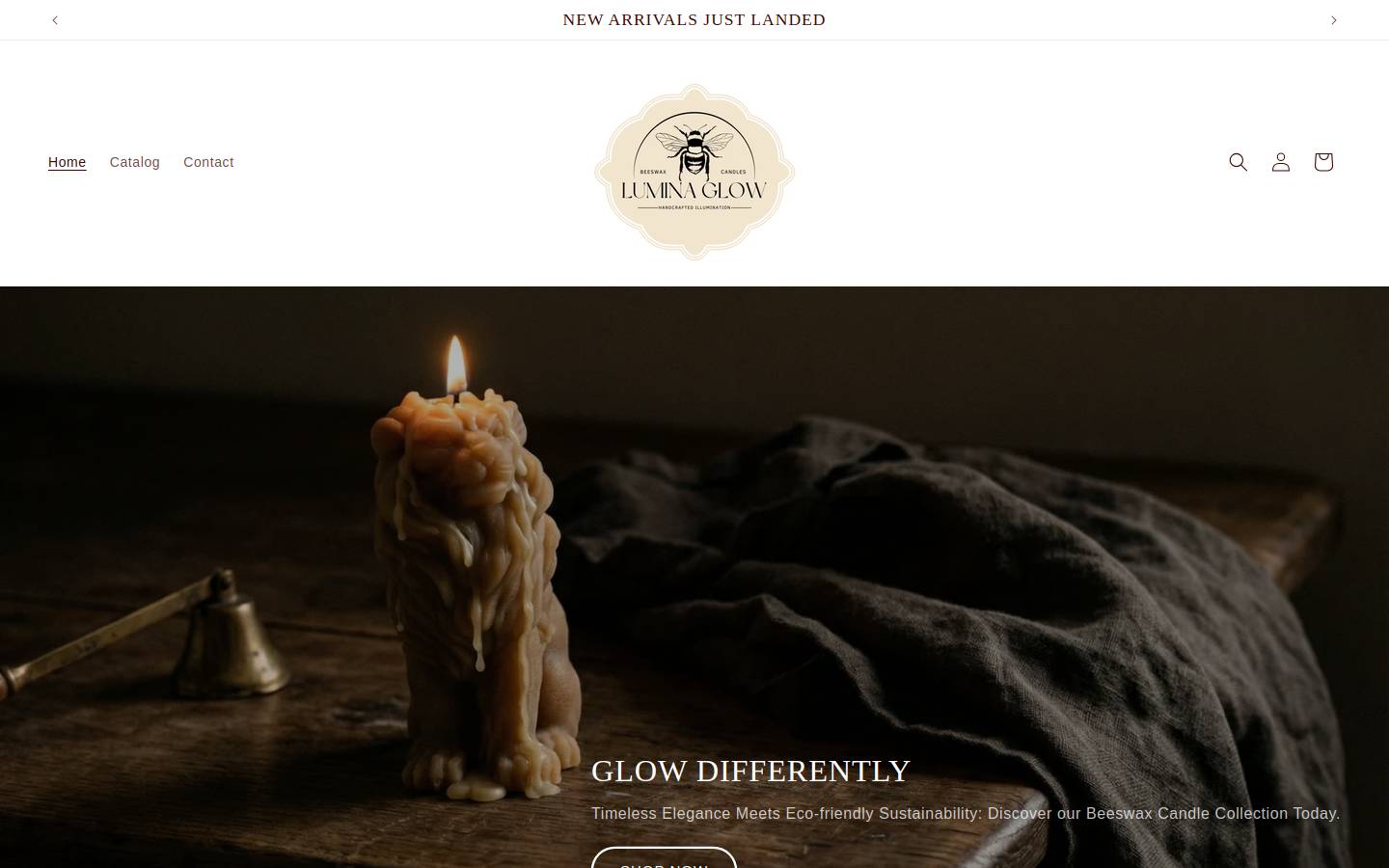 luminaglow.shop homepage screenshot