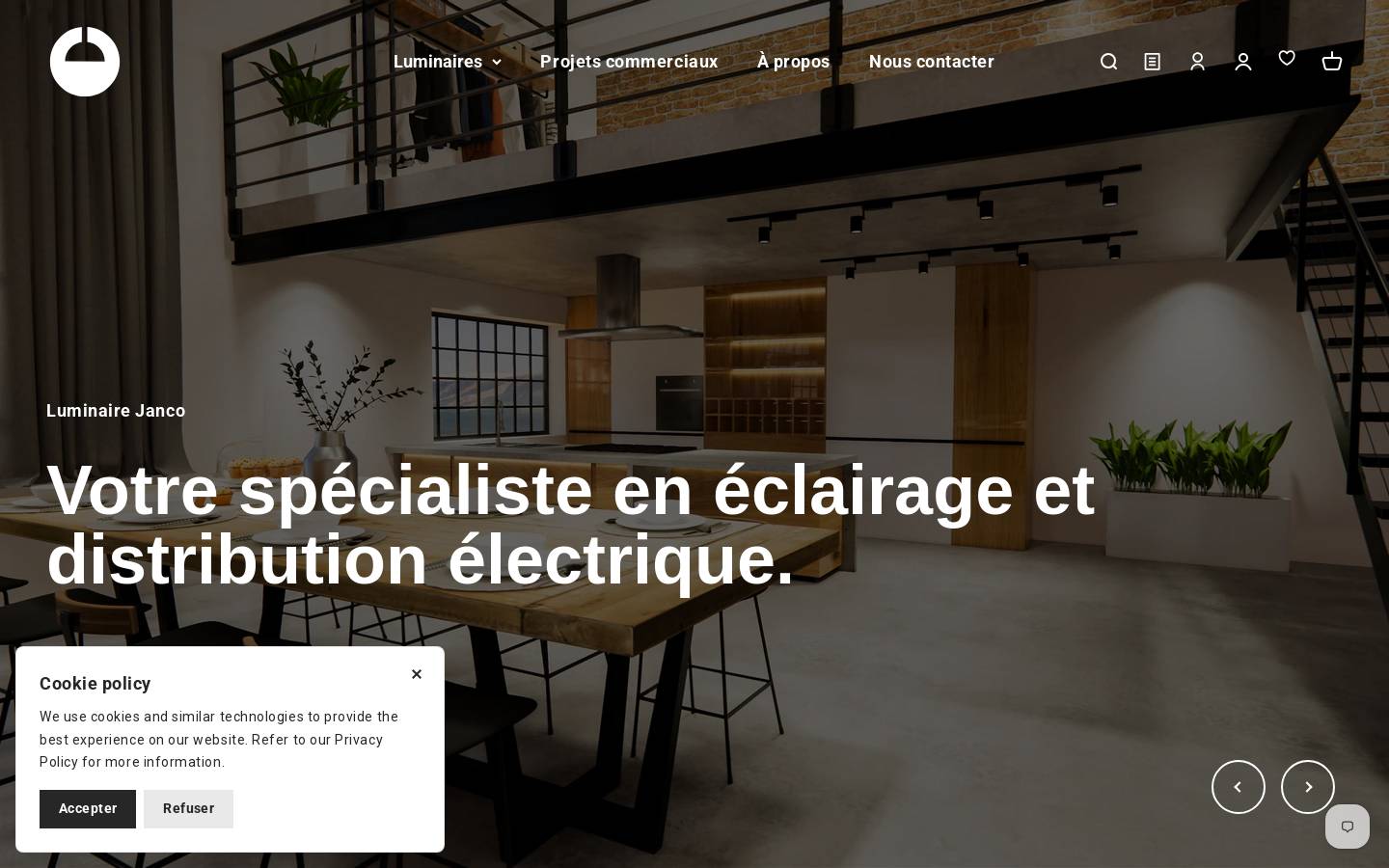 luminairejanco.com homepage screenshot