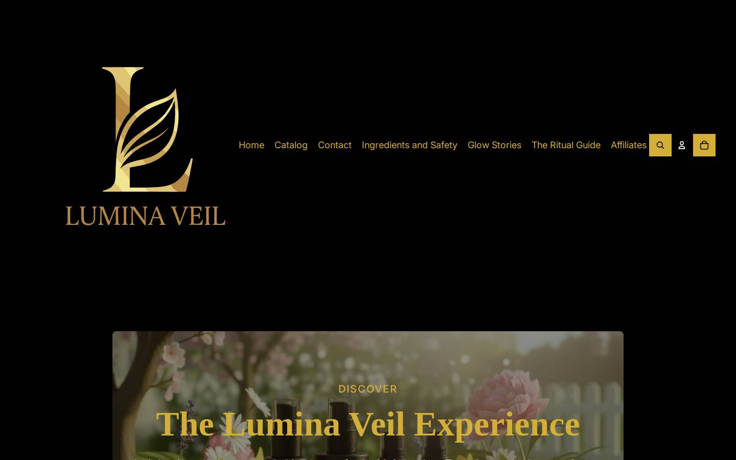 luminaveil.com homepage screenshot