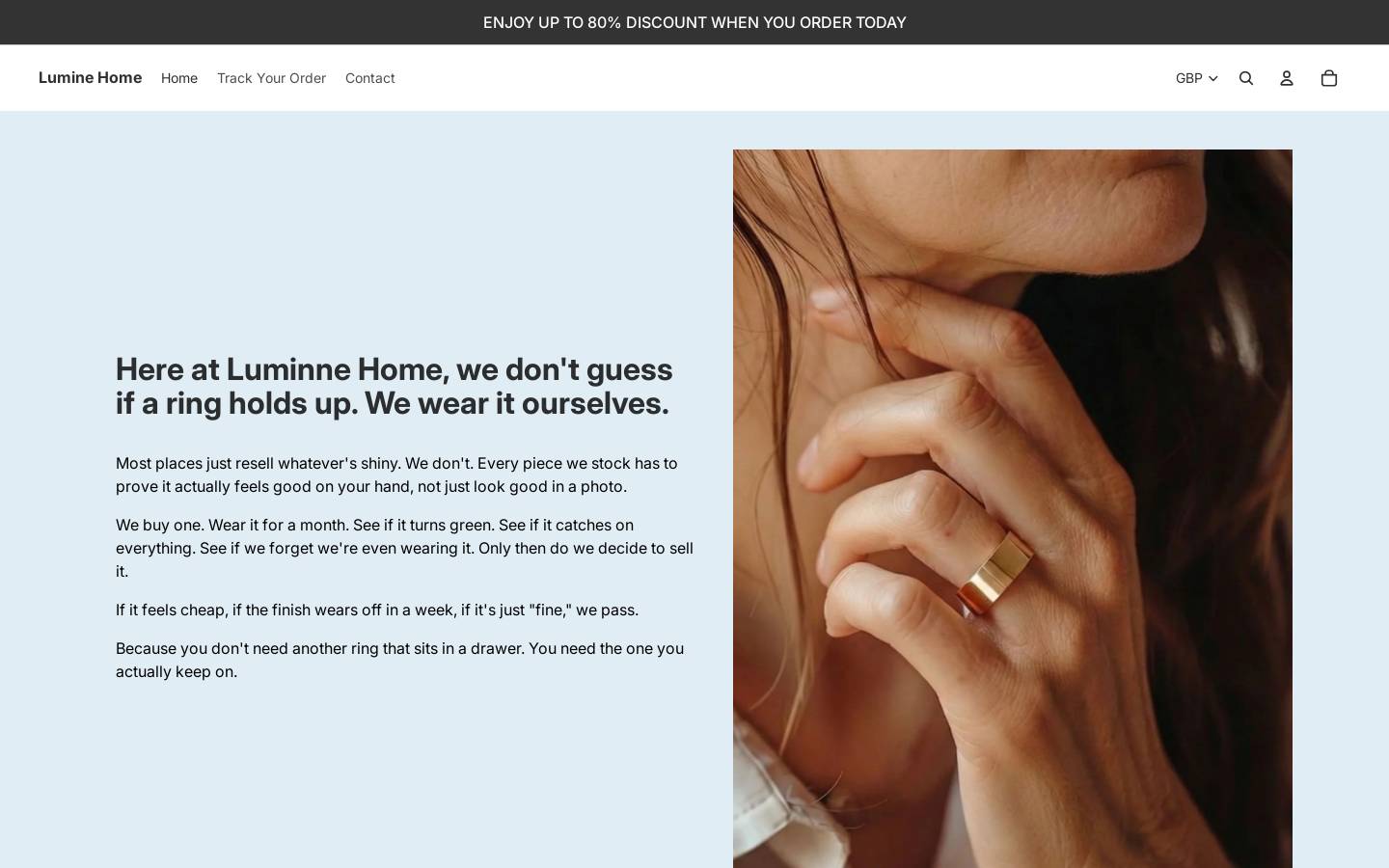 lumine-home.com homepage screenshot