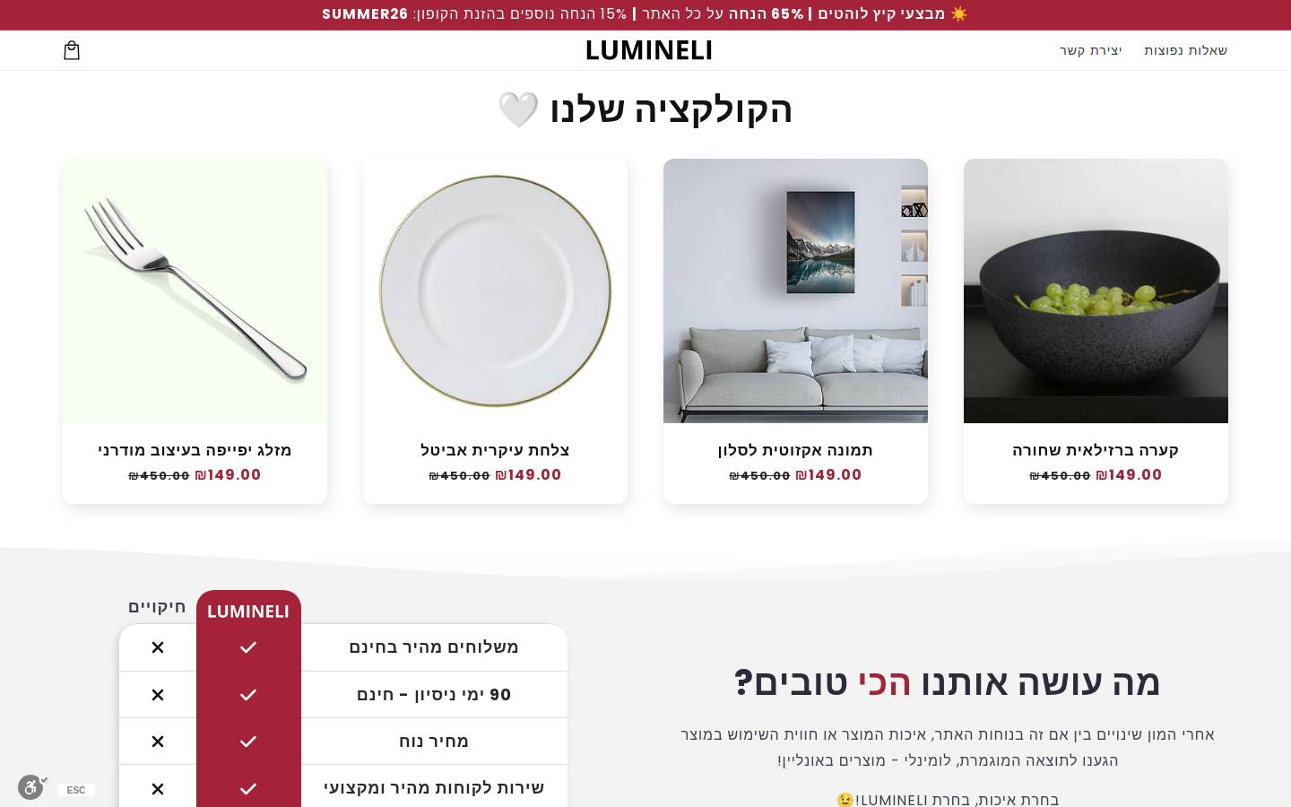lumineli.com homepage screenshot
