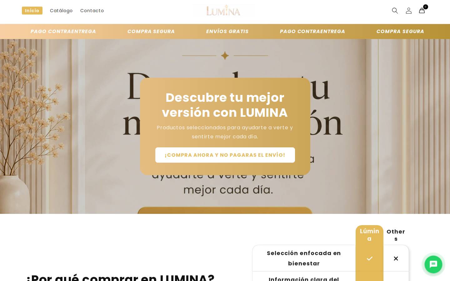 luminia.site homepage screenshot