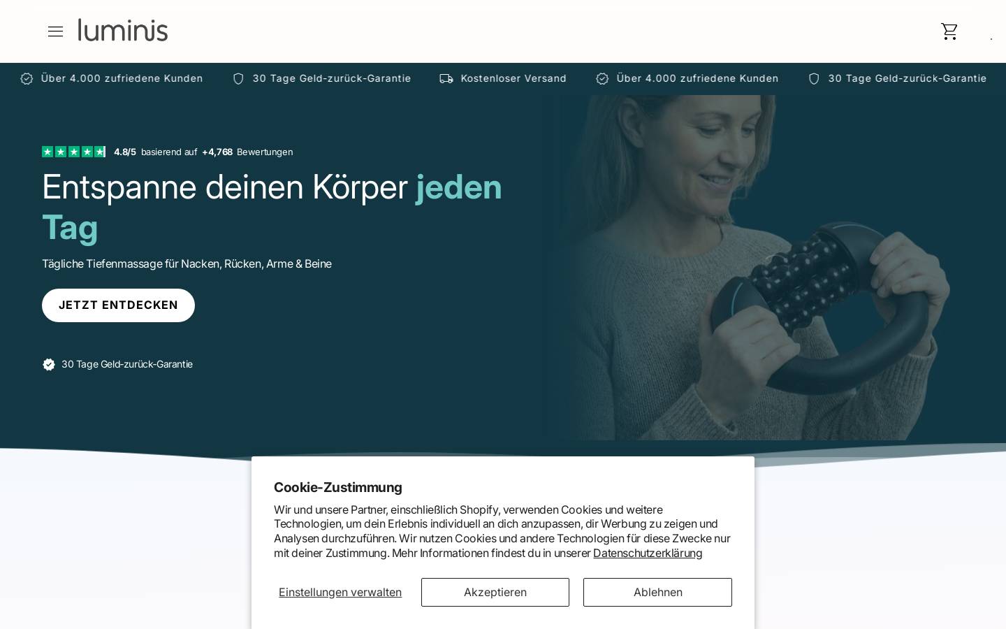 luminislift.shop homepage screenshot