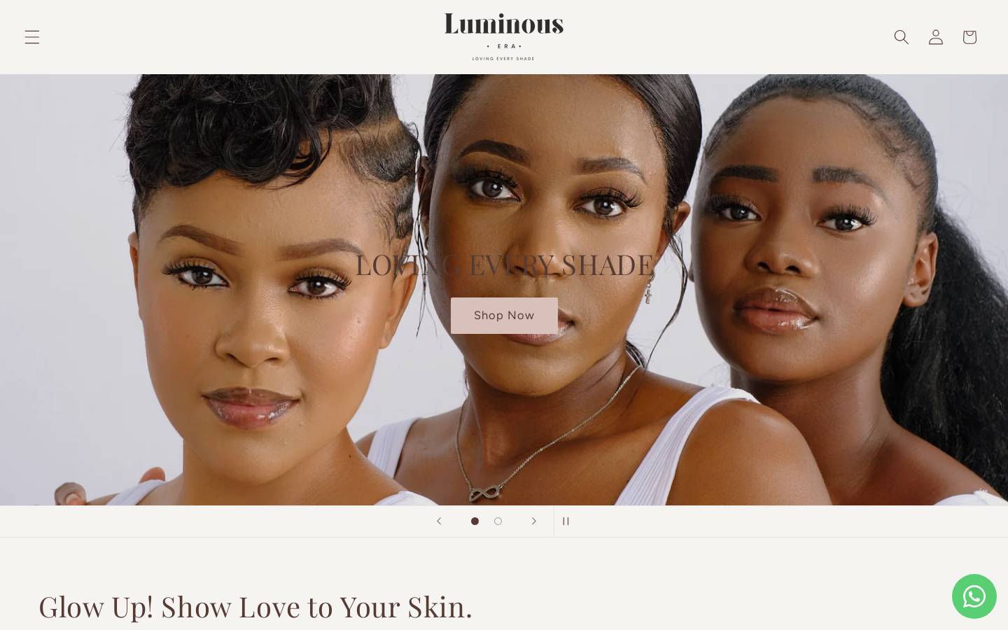 luminousera.com homepage screenshot