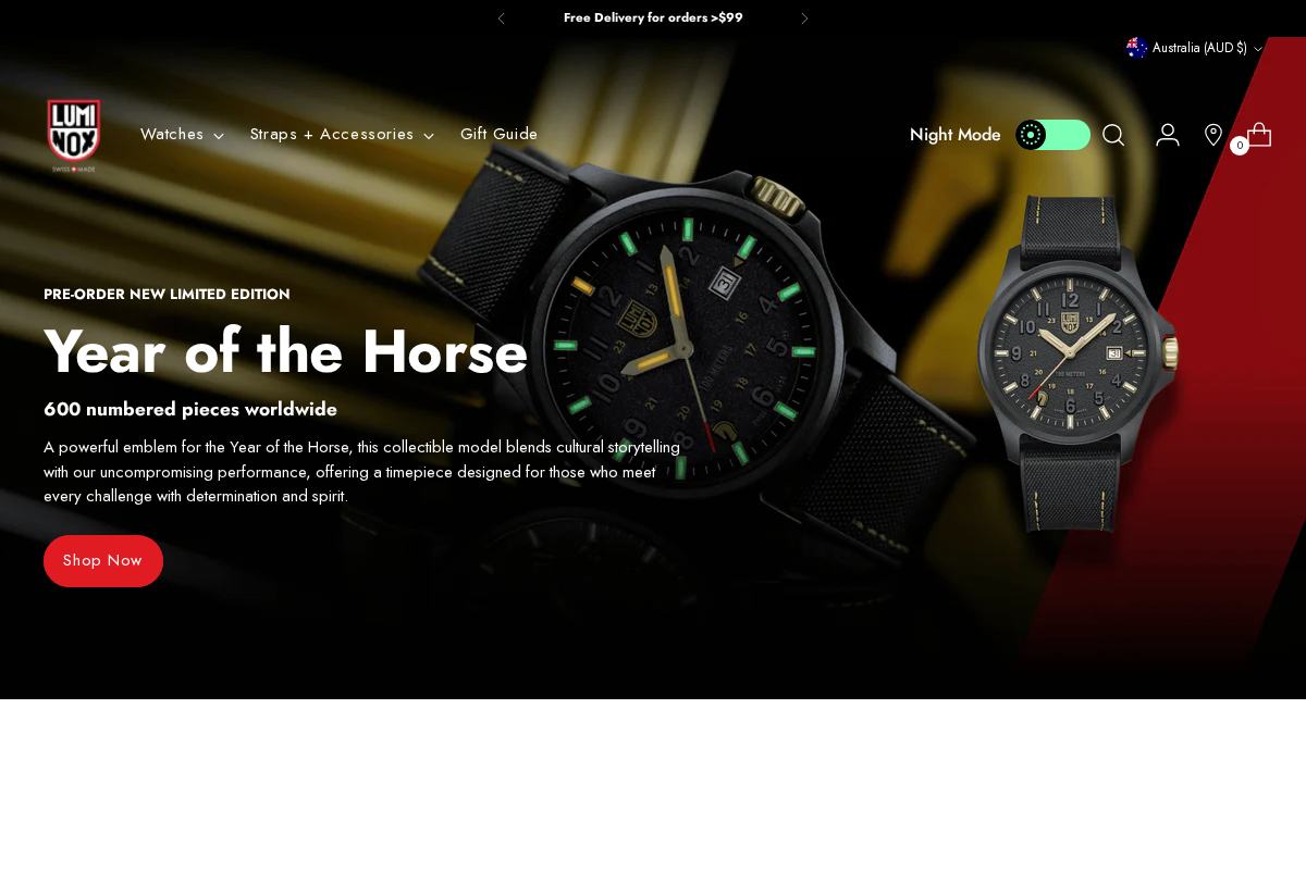 Luminox homepage screenshot