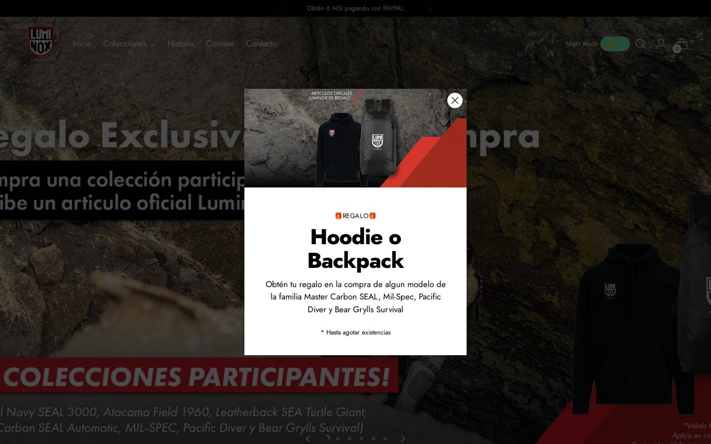 Luminox homepage screenshot
