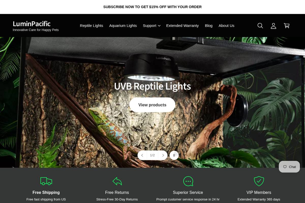 luminpacific.com homepage screenshot