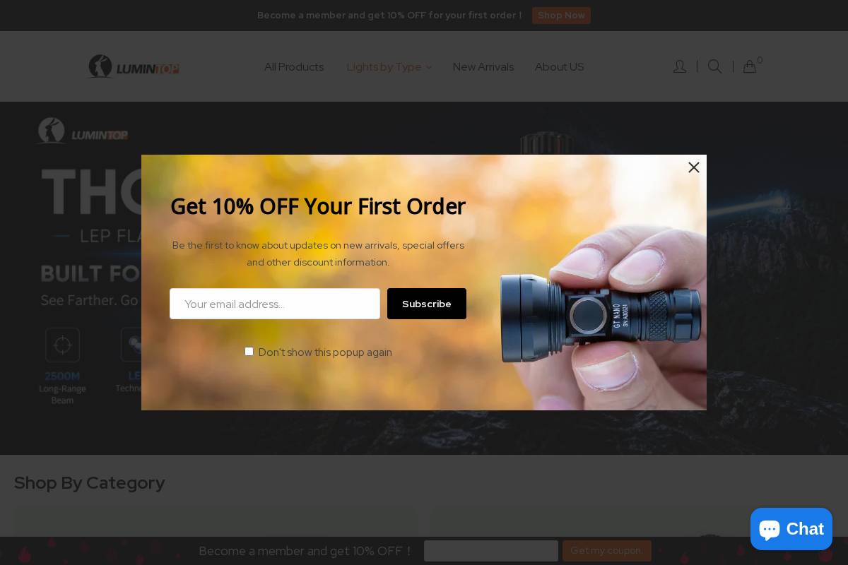 lumintoponline.com homepage screenshot