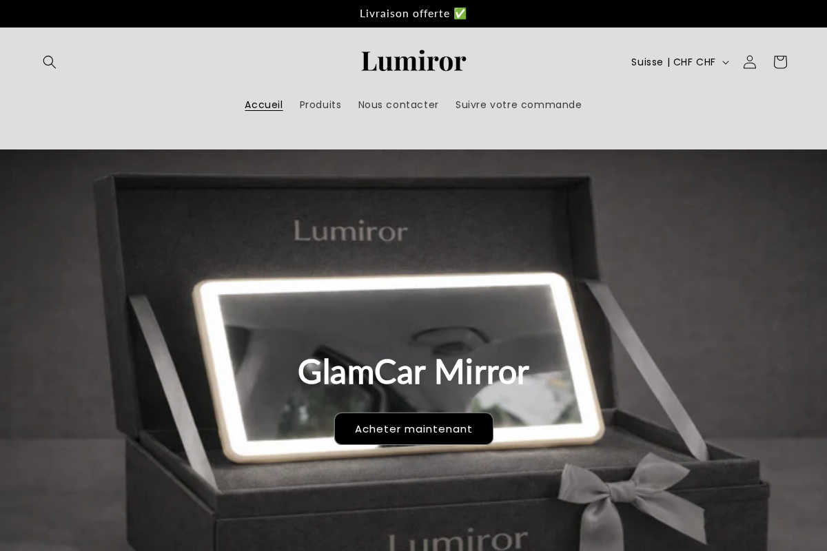 Lumiror homepage screenshot