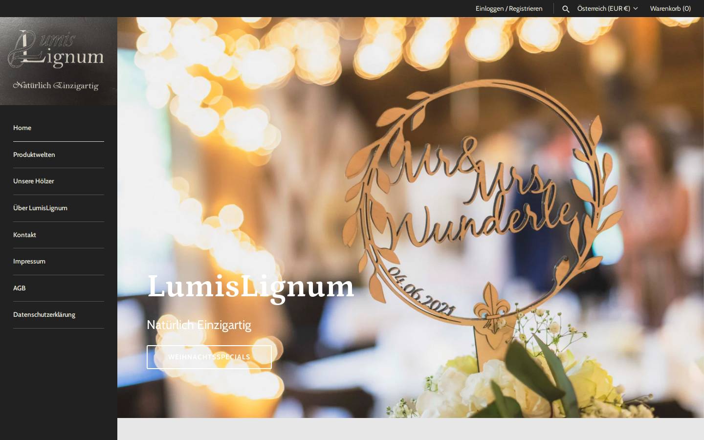 lumislignum.eu homepage screenshot