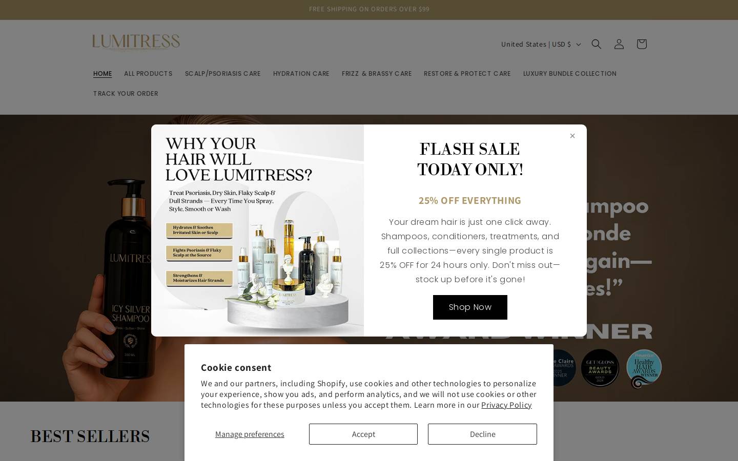 lumitress.com homepage screenshot